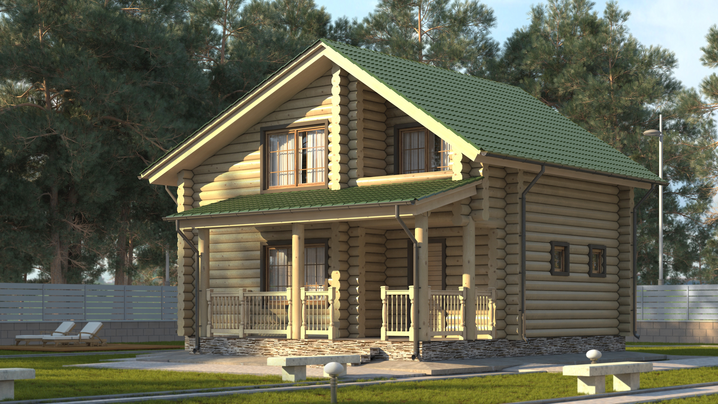 Дом из бревна  VZ-113